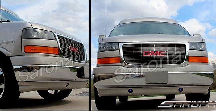 Custom GMC Van Front Bumper Add-on  Front Lip/Splitter (2003 - 2024) - $270.00 (Part #GM-001-FA)